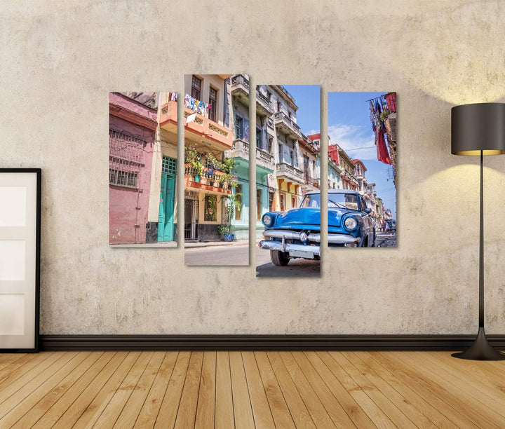 islandburner Bild auf Leinwand Vintage Classic American Car In Havanna Kuba Bilder Wandbilder Poster
