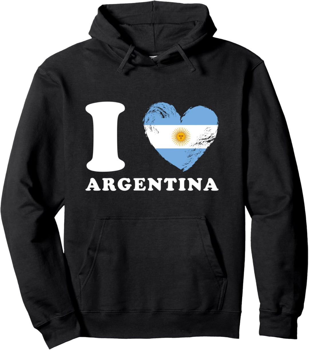 I Love Argentinien - Herzflagge Argentinien Pullover Hoodie