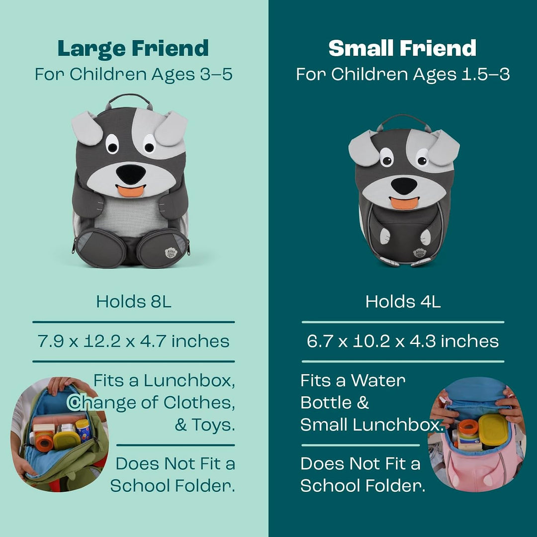Affenzahn Kinderrucksack Grosser Freund | Kindergartenrucksack für Kinder von 3 bis 5 Jahren mit fun