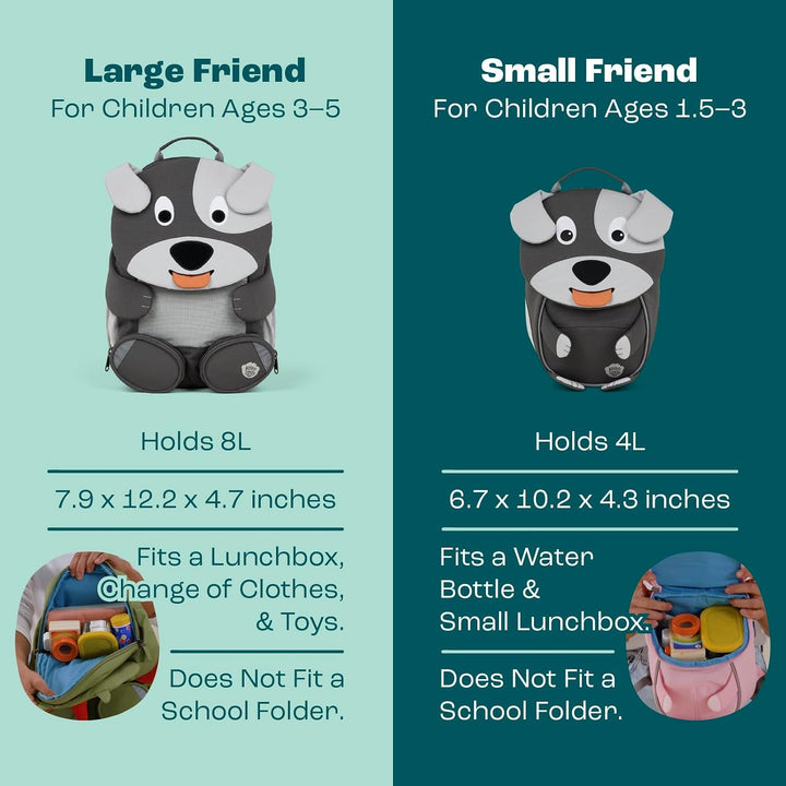 Affenzahn Kinderrucksack Grosser Freund | Kindergartenrucksack für Kinder von 3 bis 5 Jahren mit fun