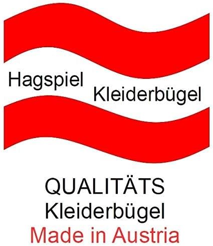Hagspiel" Kleiderbügel aus Holz, Schulterbügel aus Buchenholz, Made in EU (5 STK.weiss), 5 Stk.weiss