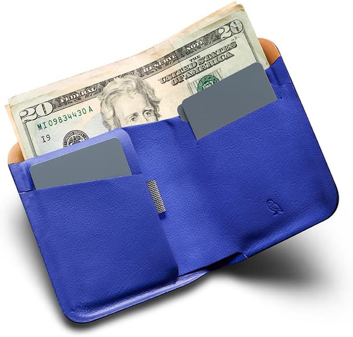 Bellroy Apex Note Sleeve – (Vorgeformte Leder-Brieftasche, RFID-Schutz) - PepperBlue, Pepperblue