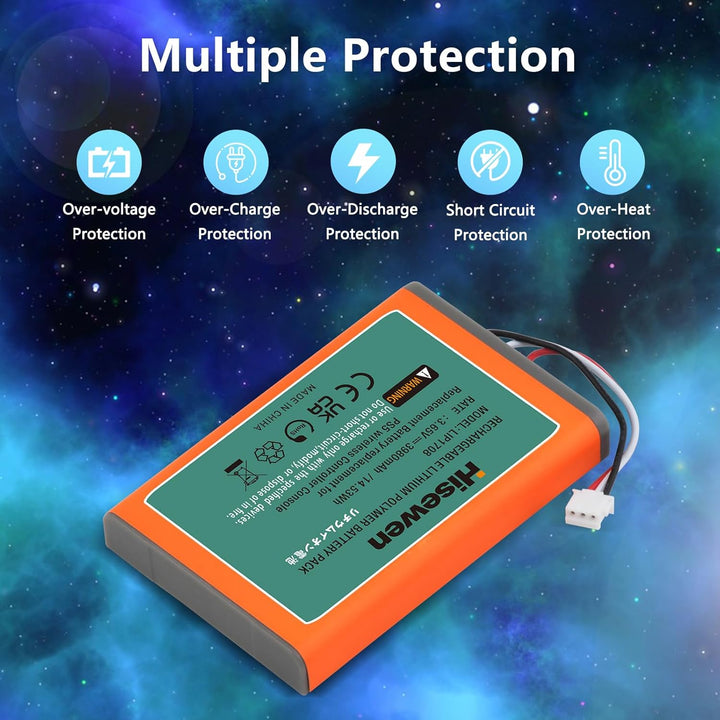 Hisewen 3980mAh PS5 Controller Akku für Sony Playstation 5 LIP1708 Dualsense CFI-ZCT1W CFI-ZCT1J Con