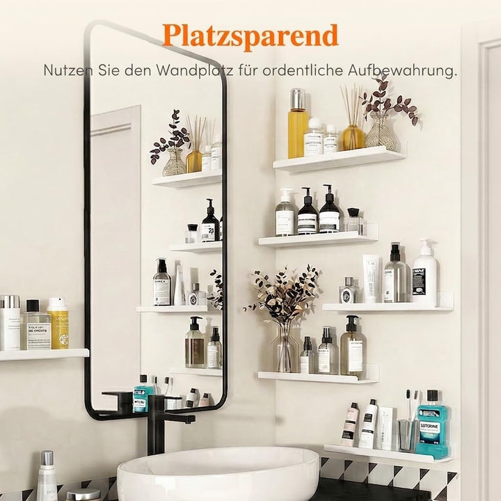 Lifewit Hängeregale für die Wand, 6er Pack Weisses 38CM Raumdeko für Bücherregal/Schallplatten Präse