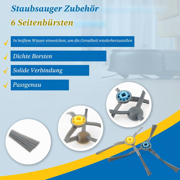 19PCS Zubehör für Eureka J12 Ultra mit 1 Hauptbürste, 6 Seitenbürsten, 4 Staubbeutel, 4 Mopp, 3 HEPA