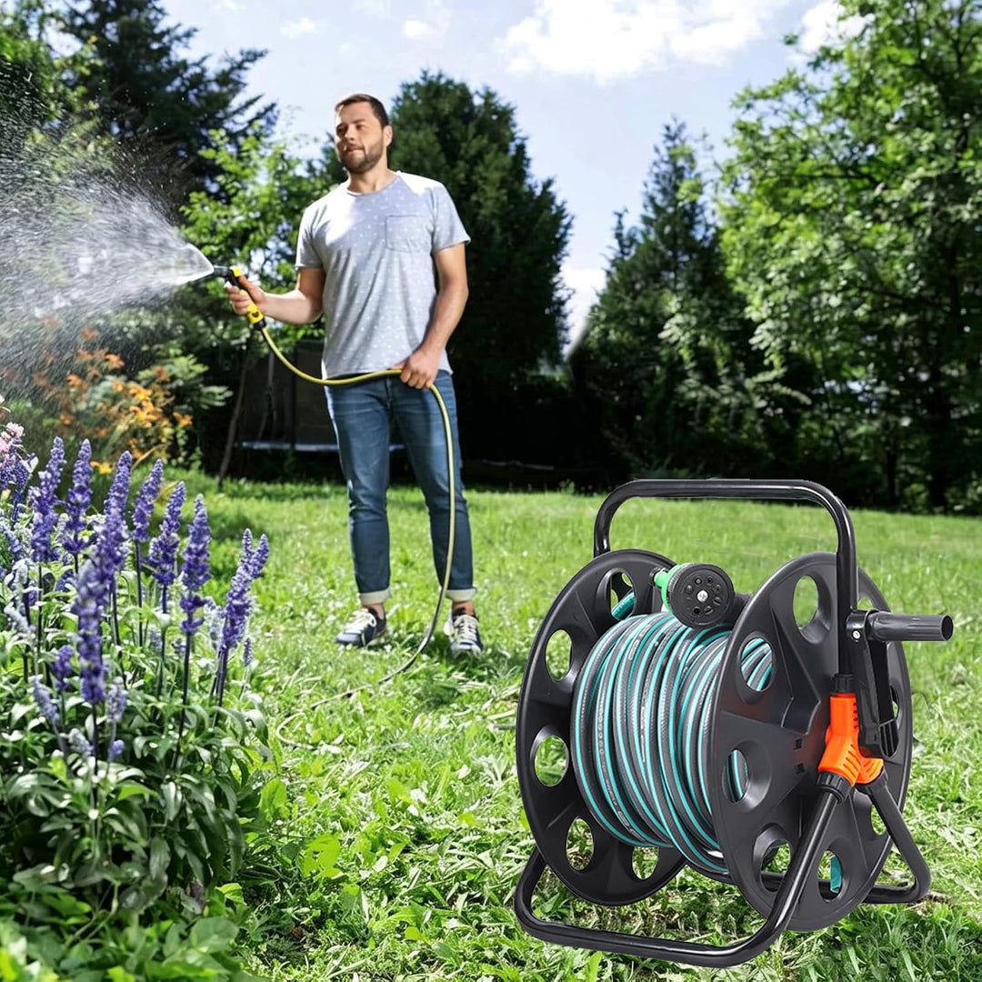 Gartenschlauch Trommel, Schlauchaufroller Metall für 50m Gartenschlauch