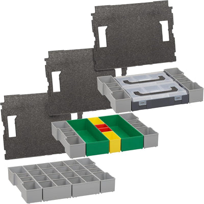 Bosch Sortimo L-Boxx Einlagen | 3er Set Werkzeugkoffer Einlagen für LBoxx altes Modell inkl. Einsatz