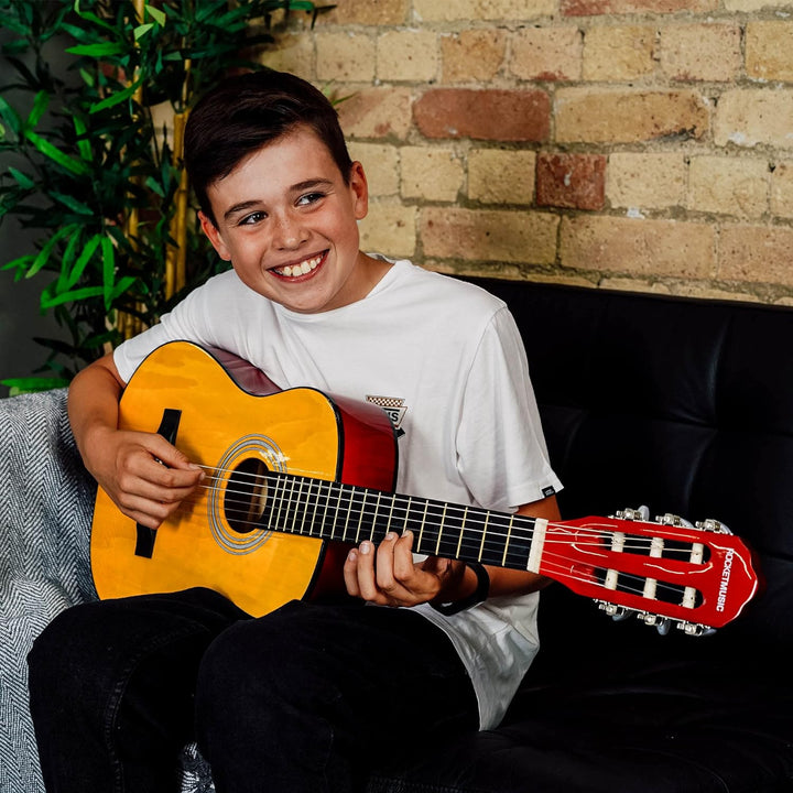 3rd Avenue XF 1/2 Flamencogitarren-Starterset in Junior-Grösse für Kinder, Konzertgitarre mit Nylons