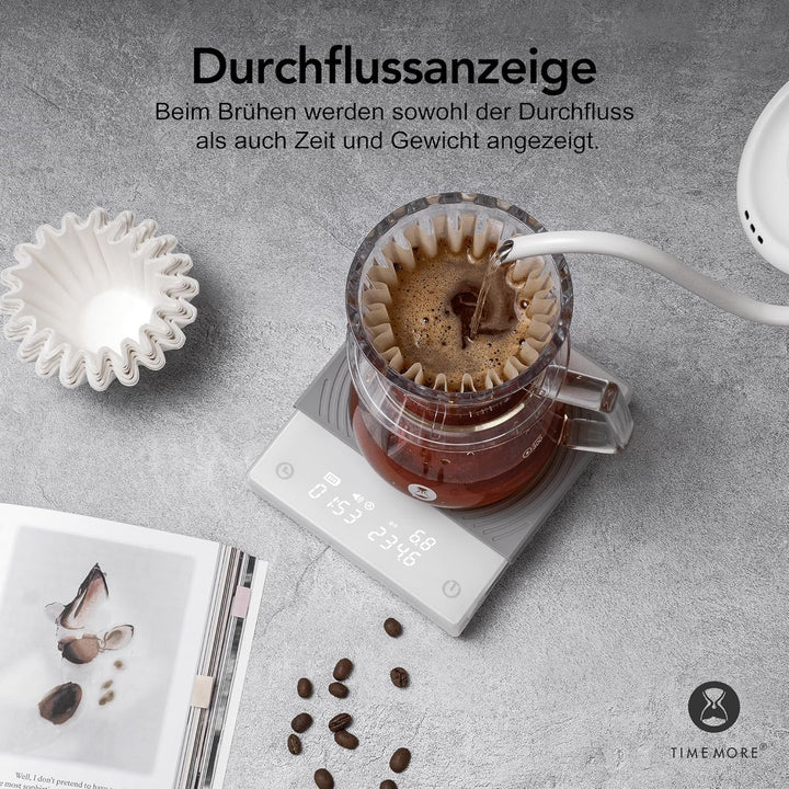 TIMEMORE Digitale Kaffeewaage mit 0,1g präziser Graduierung, Espresso waage mit Timer automatischer