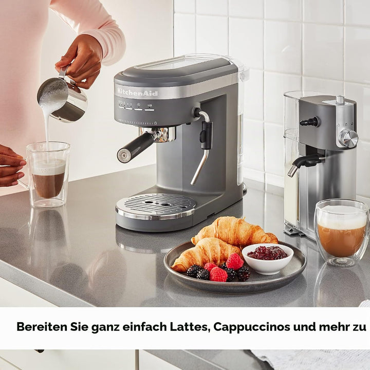 KitchenAid KESMK4DG Automatischer Milchaufschäumer-Aufsatz, Kunststoff, Kohlegrau matt