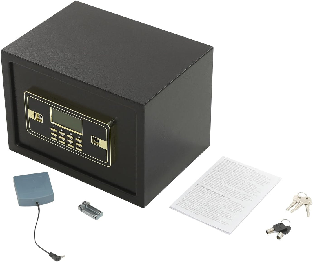 22L/5.8gal Möbeltresor Safe Tresor mit digital Tastatur Elektronischer Tresor Alarmsystem Feuerfest