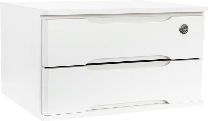 Schubladenbox Schreibtisch, Box Abschliessbar 5kg Tungholz Mit 5-Stufiger Organizer Schlüssel Anti-R