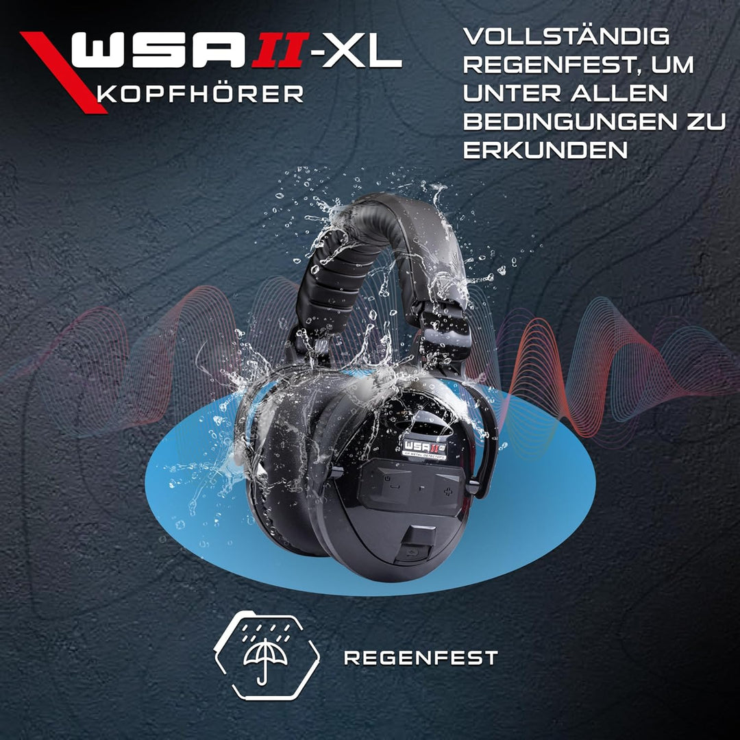 XP METAL DETECTORS WSAII-XL Kabellose Kopfhörer für Deus II, bequem und leicht zu tragen Dank kompak