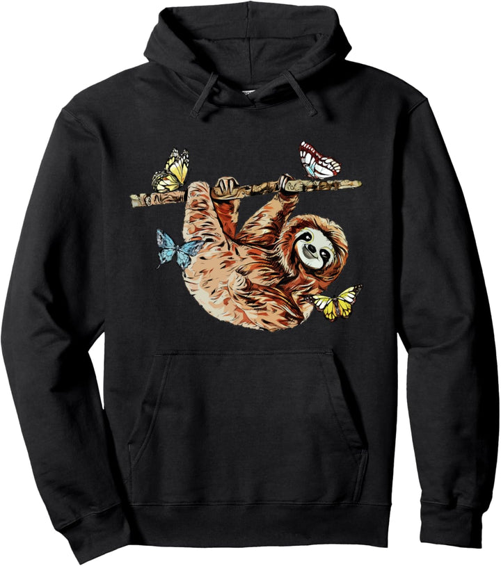 Sloth I Schmetterlinge I Faultier Kostüm I Süsses Faultier Pullover Hoodie