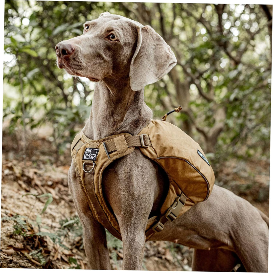 OneTigris CAMELUS Hunderucksack Reissen Camping Wandern Hundebackpack für M/L Grösse Hunde (M, Coyot