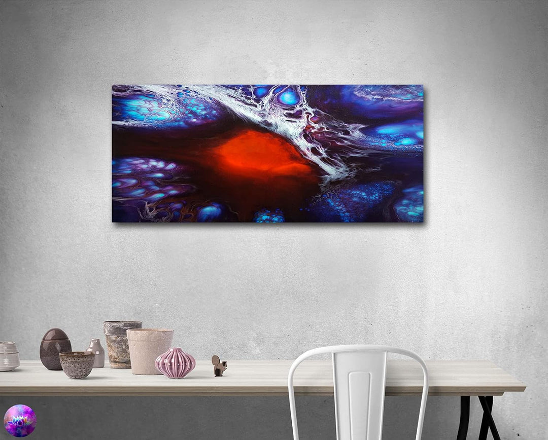 Bild auf Metall - Moderne Kunst abstrakt - Kunstdruck auf leuchtend glänzenden Aluminium im Edelstah