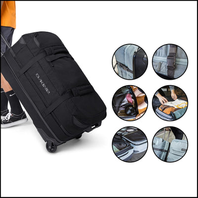 Dakine Reisetasche Split Roller mit Rädern, geräumige, praktisch unterteilte Fächer - widerstandsfäh