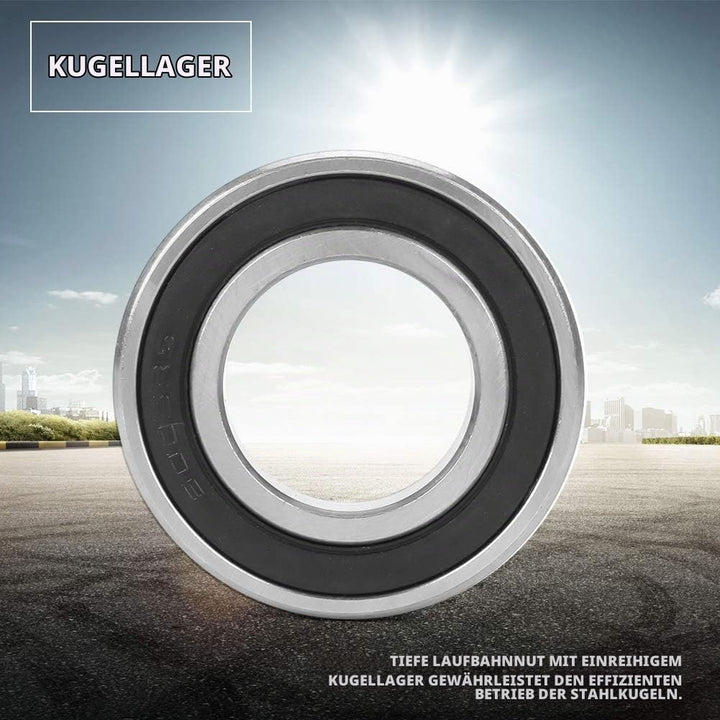 10 Stücke Kugellager, 6005 2RS 25 * 47 * 12mm Rillenkugellager Doppelgeschirmte Kugellager Gummi Ver