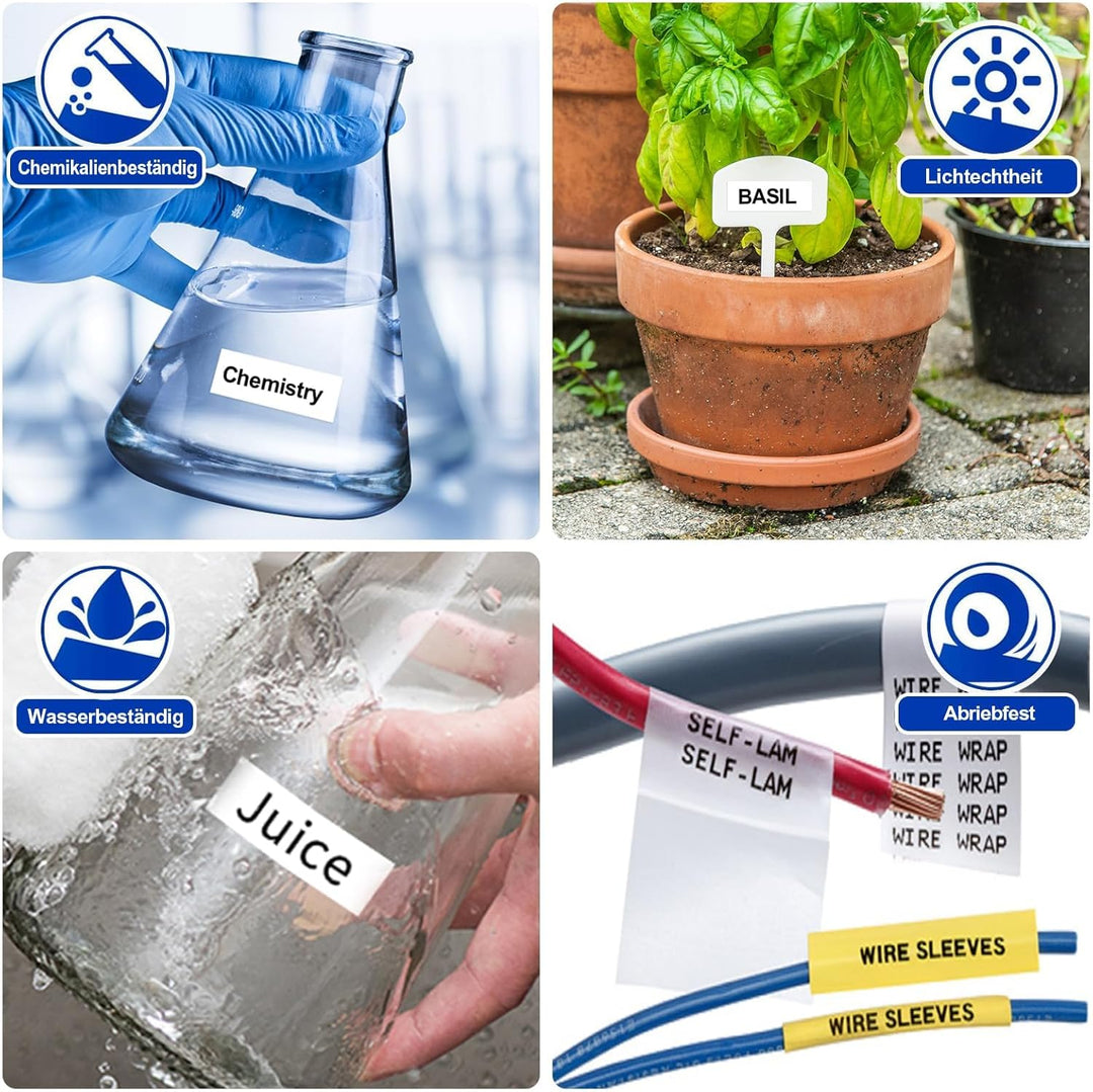 20er-Pack Ersatz-Beschriftungsband für TZe231 Brother P-Touch Beschriftungsgerät, 12mm (0,47 Zoll) l