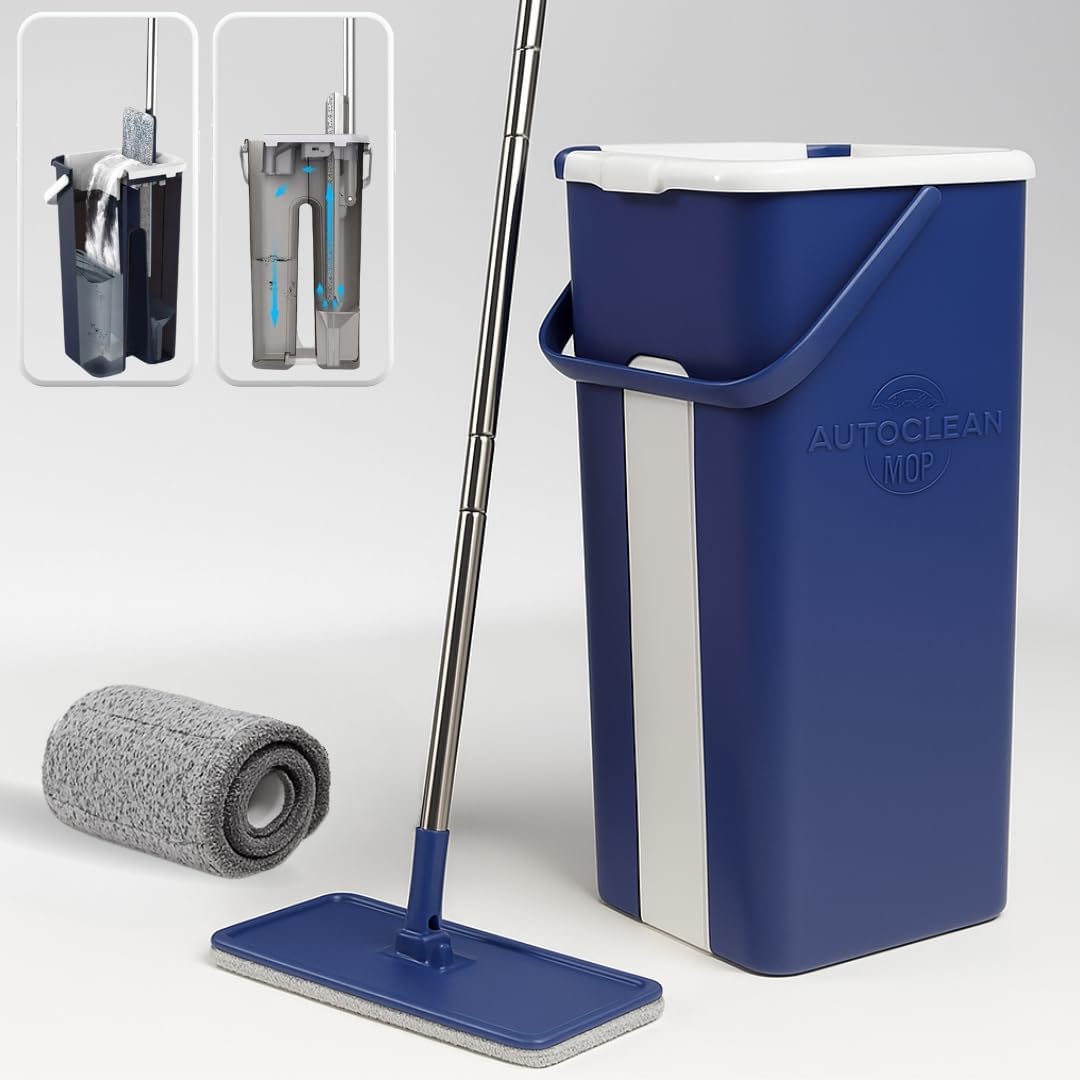 STARLYF AutoClean Mop - das Reinigungssystem mit automatisch trocknendem Mopp und Eimer, einem Mikro