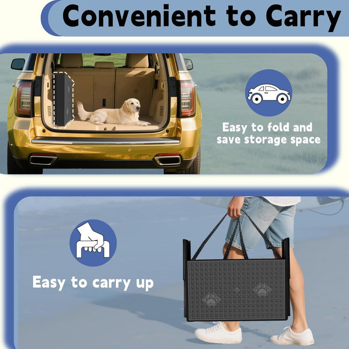 Hundetreppe Auto Klappbarfür kleine Hunde, Hunderampe Auto mit erhöhter Tragfähigkeit, Hunderampe Au