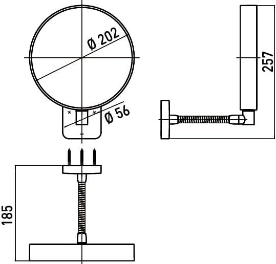 Emco 109500114 Rasier- und Kosmetikspiegel chrom unbeleuchtet, One