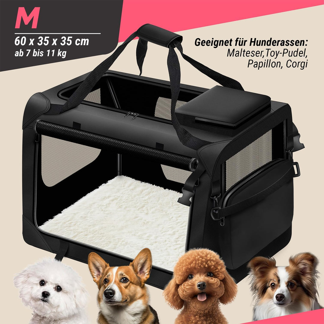 Hunde-Transportbox Tier Hundebox Transporttasche faltbar Hundetasche Haustier-Transport Atmungsaktiv