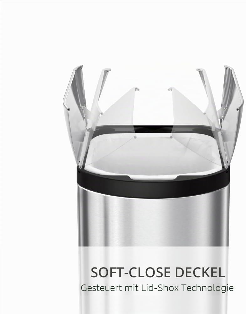 simplehuman CW1824 30 Liter, schmetterling Treteimer, Mülleimer Küche, Abfalleimer, Mülltrennsystem,