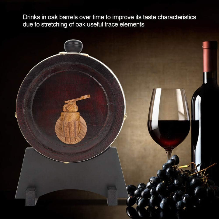 Holzfass Aufbewahrung Weinfass 1,5 l Holz Eiche Bierspender Fass für Whiskey Rum Port, 20,0 x 20,0 x