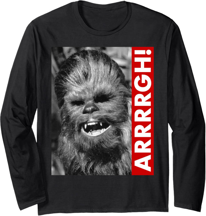 Star Wars Chewie Argh Vintage Photo Langarmshirt