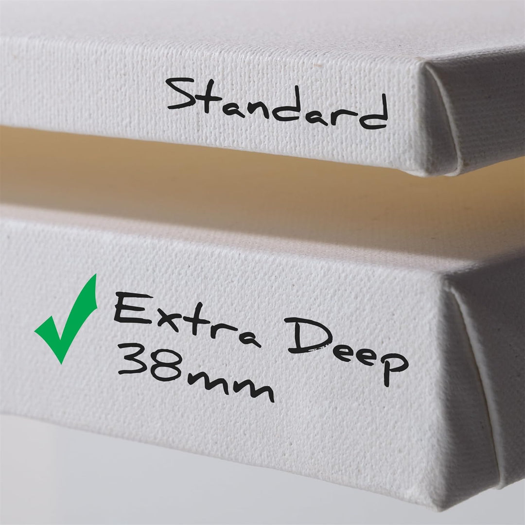 4X BK extra DEEP KEILRAHMEN 80x100 cm | Leinwände auf Keilrahmen 80x100 cm | extra hohe Keilrahmen m