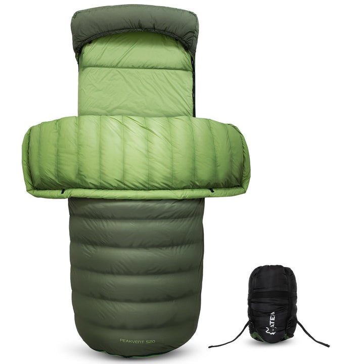 ATEPA Ultraleichter Daunenschlafsack 650/700FP, 3-Jahreszeiten (12°C / 6°C / -1°C), Leicht & Kompakt