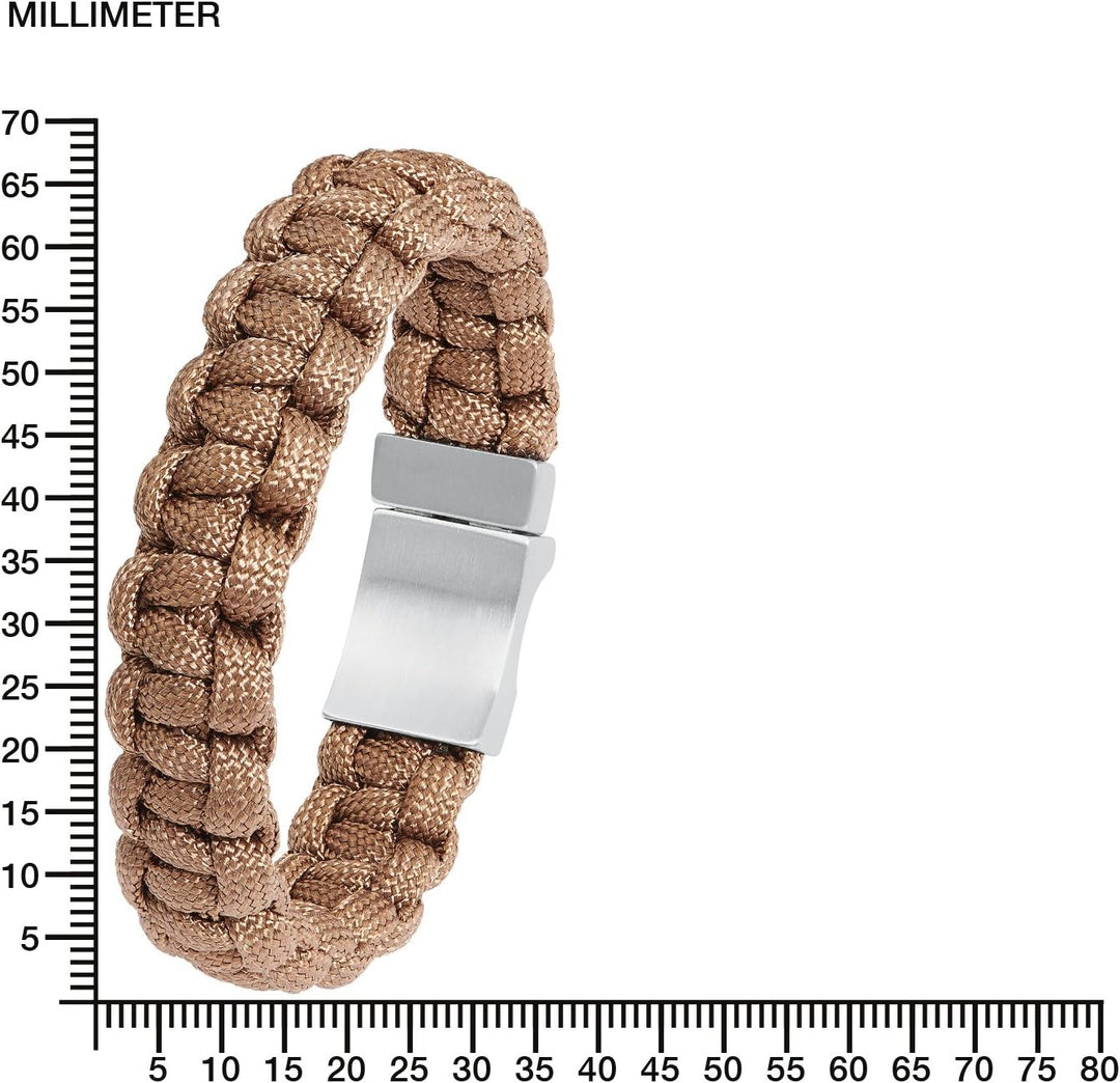 s.Oliver Herren Armband Edelstahl Nylon Geschenkidee Geburtstag Vatertag