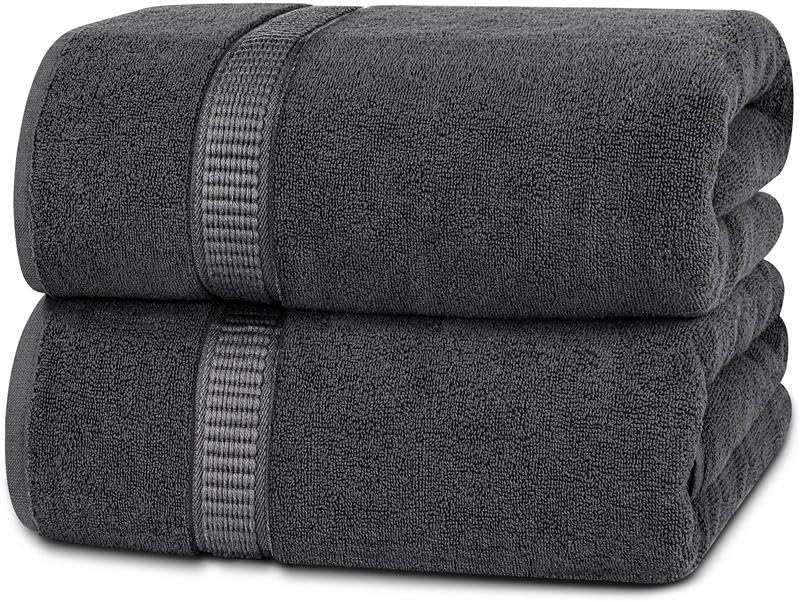 Utopia Towels - 2er Badetücher Gross aus Baumwolle mit Aufhänger, Saunatücher,Badehandtücher Gross,