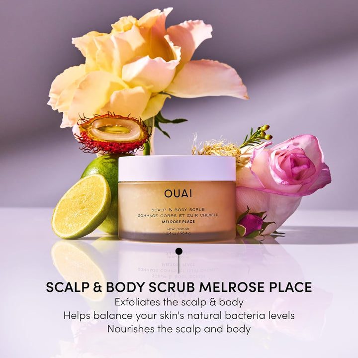 OUAI Scalp & Body Scrub Reisegrösse – Melrose Place – Exfolierendes Körperpeeling mit Zucker & Kokos