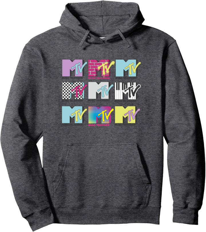 MTV Logo Stack Style Pullover Hoodie