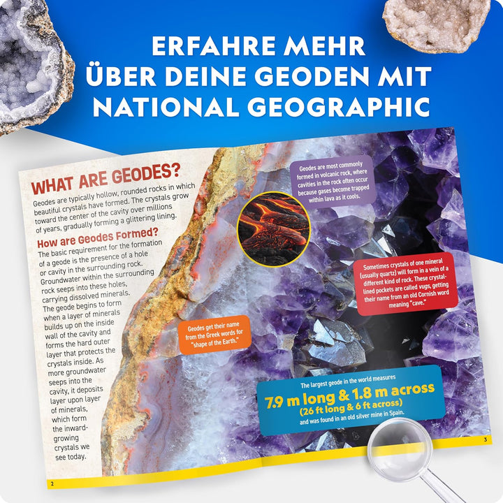 NATIONAL Geographic 5 Jumbo-Geoden Aufbrech-Set – Mint Wissenschaftsset für Jungen & Mädchen, Brich