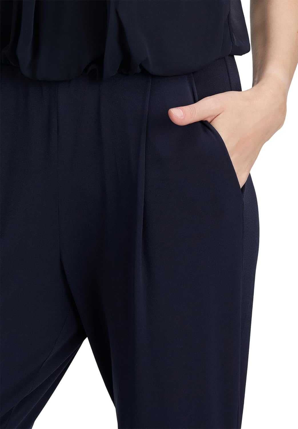 Vera Mont Damen Jumpsuit mit Cut-Outs 34 Blau (Night Sky 8541), 34 Blau (Night Sky 8541)