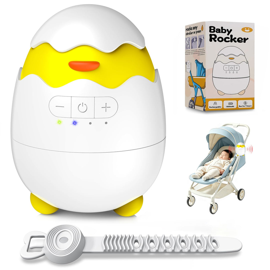 Robofun Kinderwagenschaukler - Das Original Schlafhilfe für Babys, 5 Einstellbare Schaukelintensität