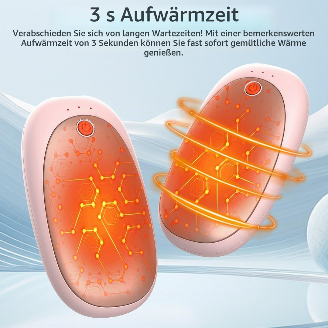 2er-Pack Handwärmer Wiederaufladbarer Magnetischer Taschenwärmer mit 6000mAh USB Elektrische Handwär