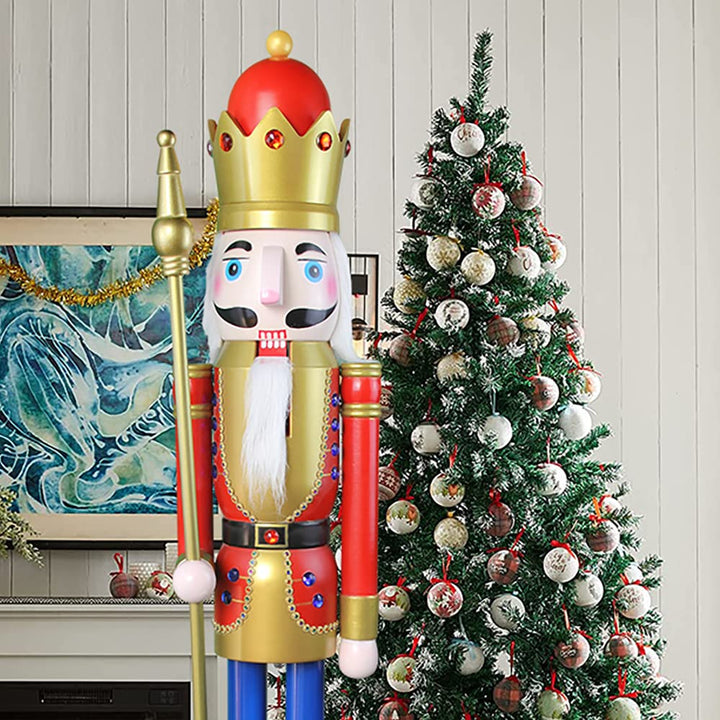 120Cm 48" 4Ft Gross/Giant Hölzerne Nussknacker Ornament (Rote King K01)
