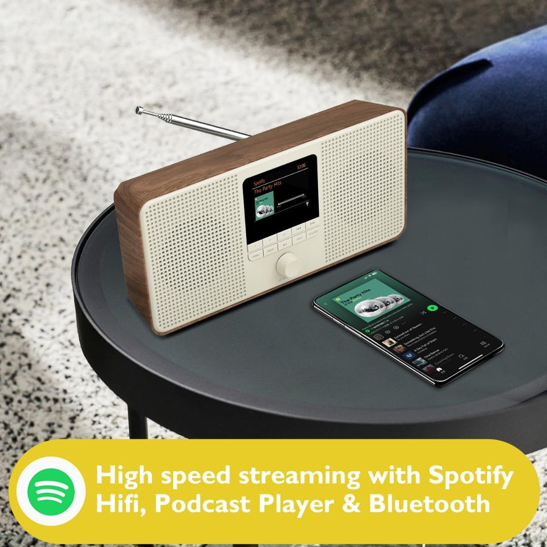 LEMEGA IR4S Stereo WiFi Internet Radio,Tragbares DAB/DAB+/FM Digitalradio,Spotify Connect,Bluetooth,