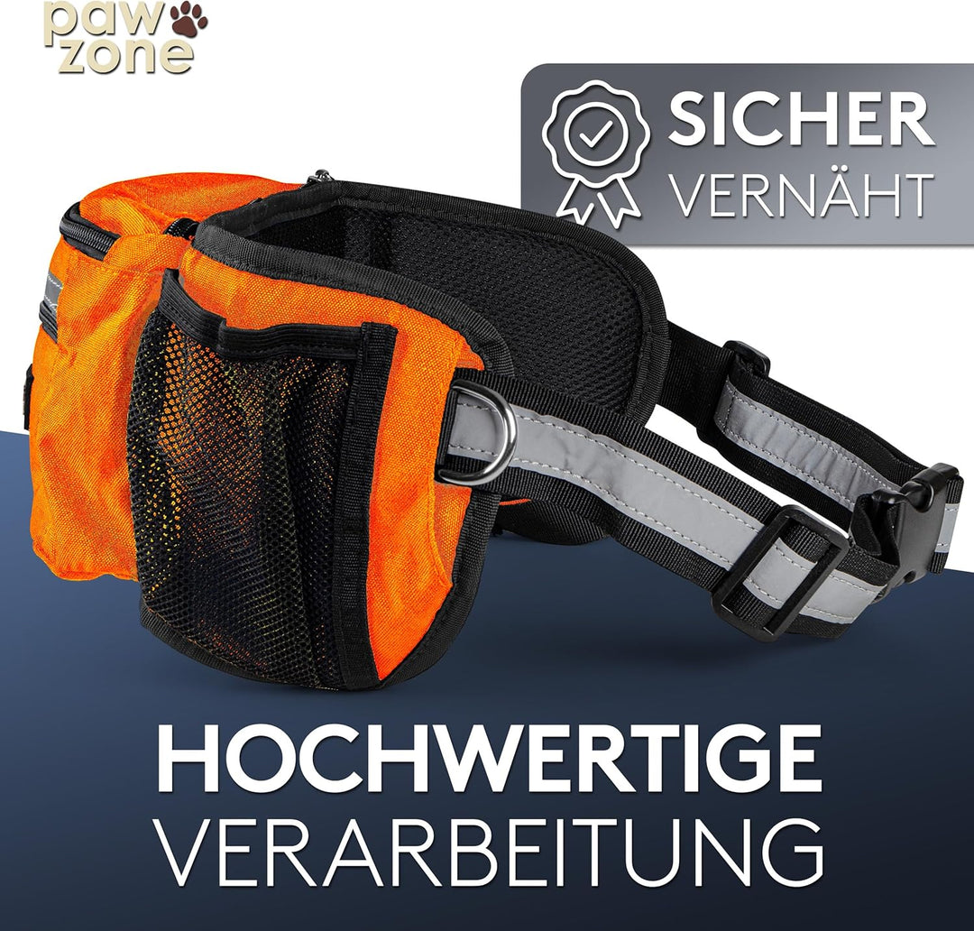 PAWZONE Futterbeutel Hunde - Leckerlibeutel für Hunde - Bauchtasche für Hunde Zubehör - Leckerlitasc