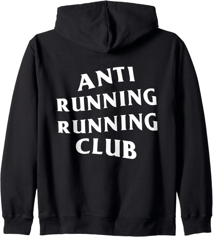 Running Club White Logo (vorne + hinten) Kapuzenjacke