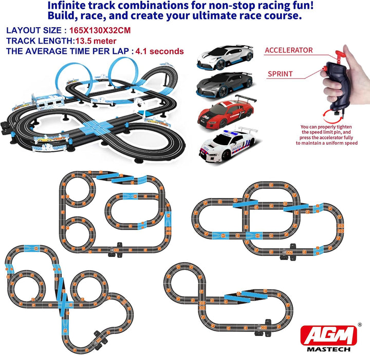 AGM MASETCH High Speed Series Slot Car Race Track Sets - Slot Cars, Rennstrecken &amp; Zubehör Elektrisc