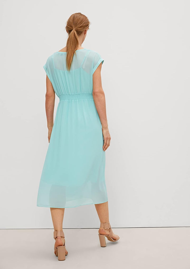 Comma Damen Kurz Kleid 38 6067 Grün, 38 6067 Grün