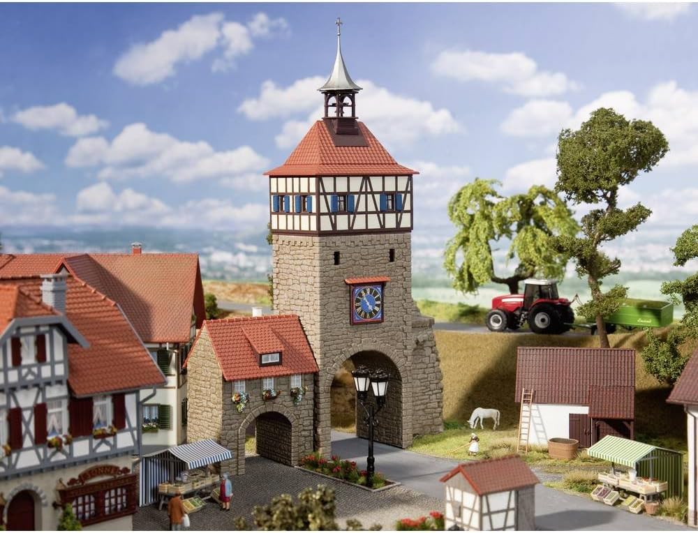 Faller 130406 H0 Stadttor mit Torhaus, 18.5 x 7.7 x 27.9 cm