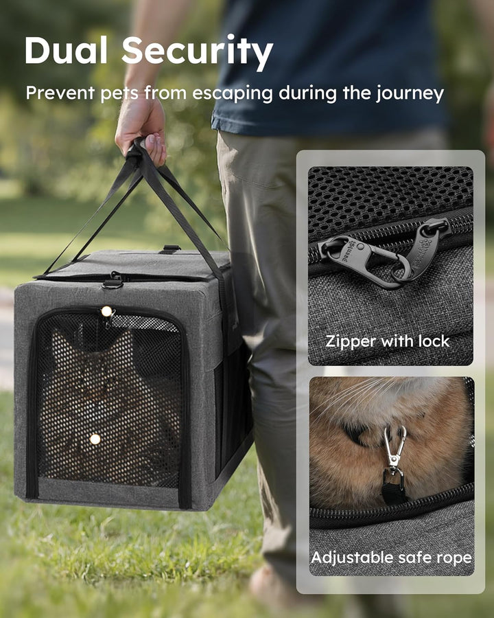 pecute Katzentasche Transporttasche Stabiler Halt Haustier Tragetasche, Transportbox Katze Leicht, F