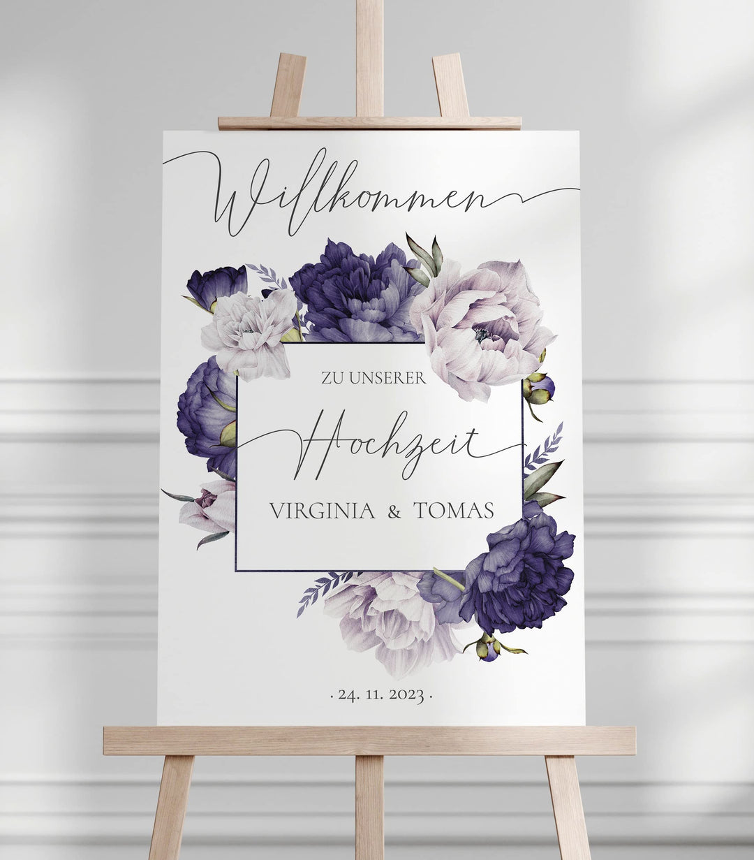 Manschin Laserdesign Willkommensschild Aluverbund personalisiert - Made in Germany - Welcome Willkom