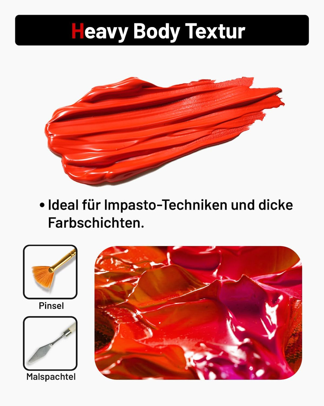 Fantastory Acrylfarben Set 24x 60ml,12 Pinsel;Exzellente Deckkraft,hohe Lichtechtheit,wasserfest Acr